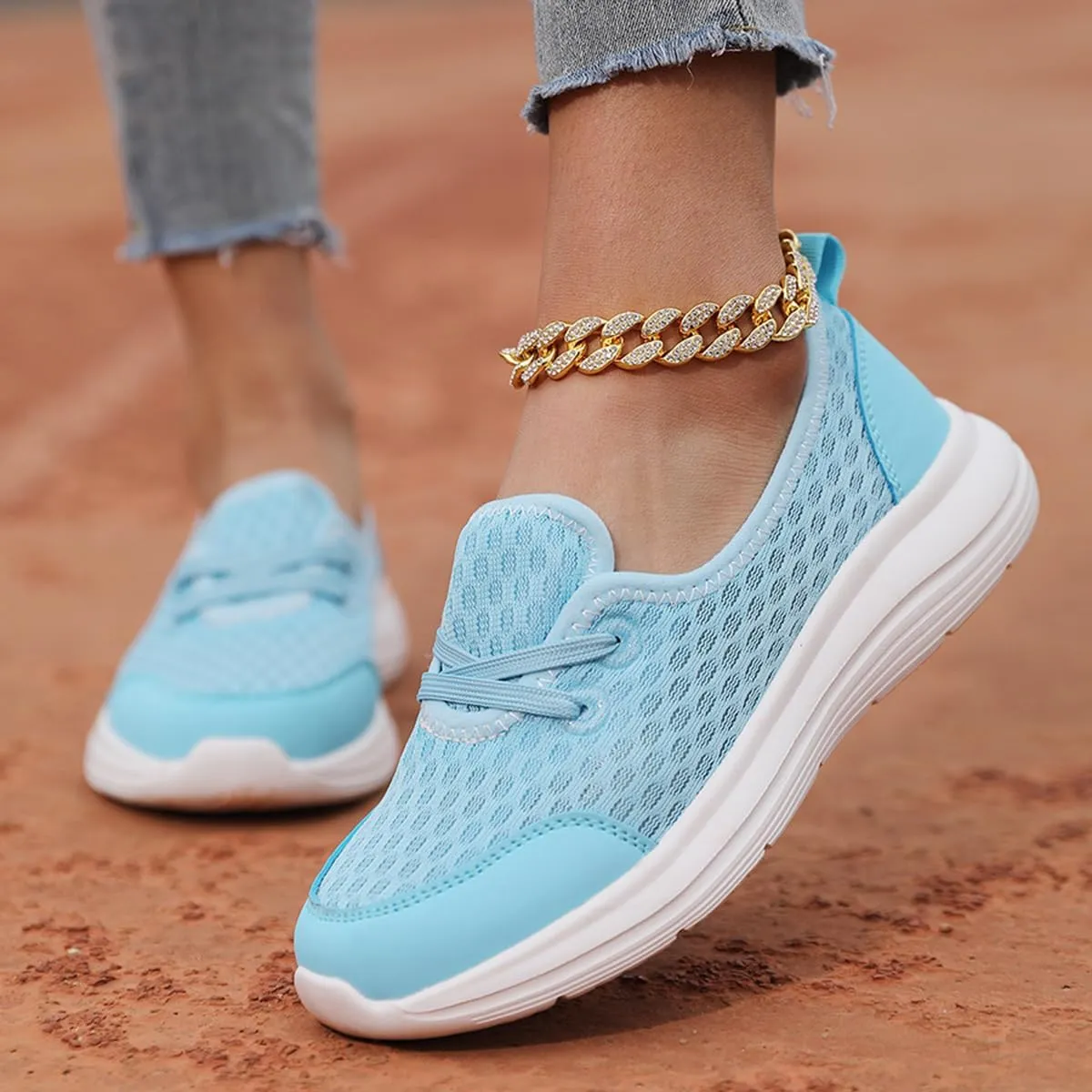 Women's Casual Lightweight Soft Sole Mesh Comfort Orthopedic Shoes, 2024 New Walking Slip On Flats with Arch Support