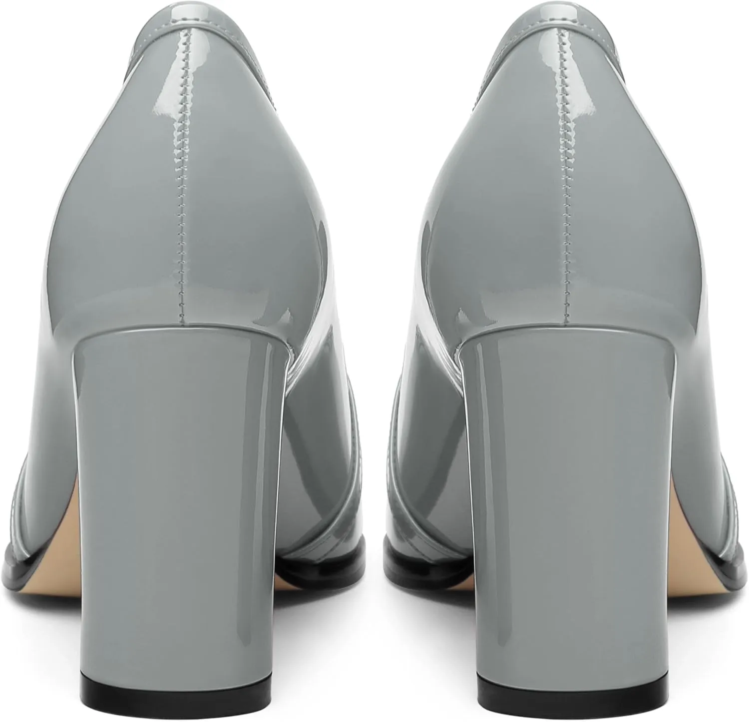 Women's Chunky Heel Square Toe Pumps, Heel High Loafers for Women, Office Commuter Party Prom Single Shoes
