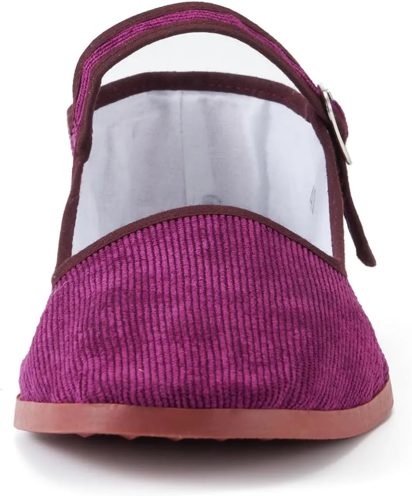 Womens Classic China Flats, Casual China Doll Shoes, Cotton Mary Janes, Chinese Tai Chi Shoes