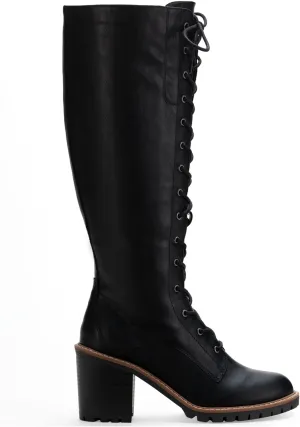 Womens Eleanor Tall Combat & Lace-up Boots Black 6 Medium (B,M)