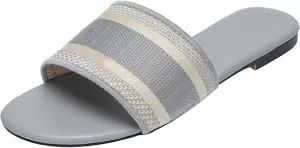 Women's Embroidered Band Sandals Open Toe Flat Sandals Summer Shoes