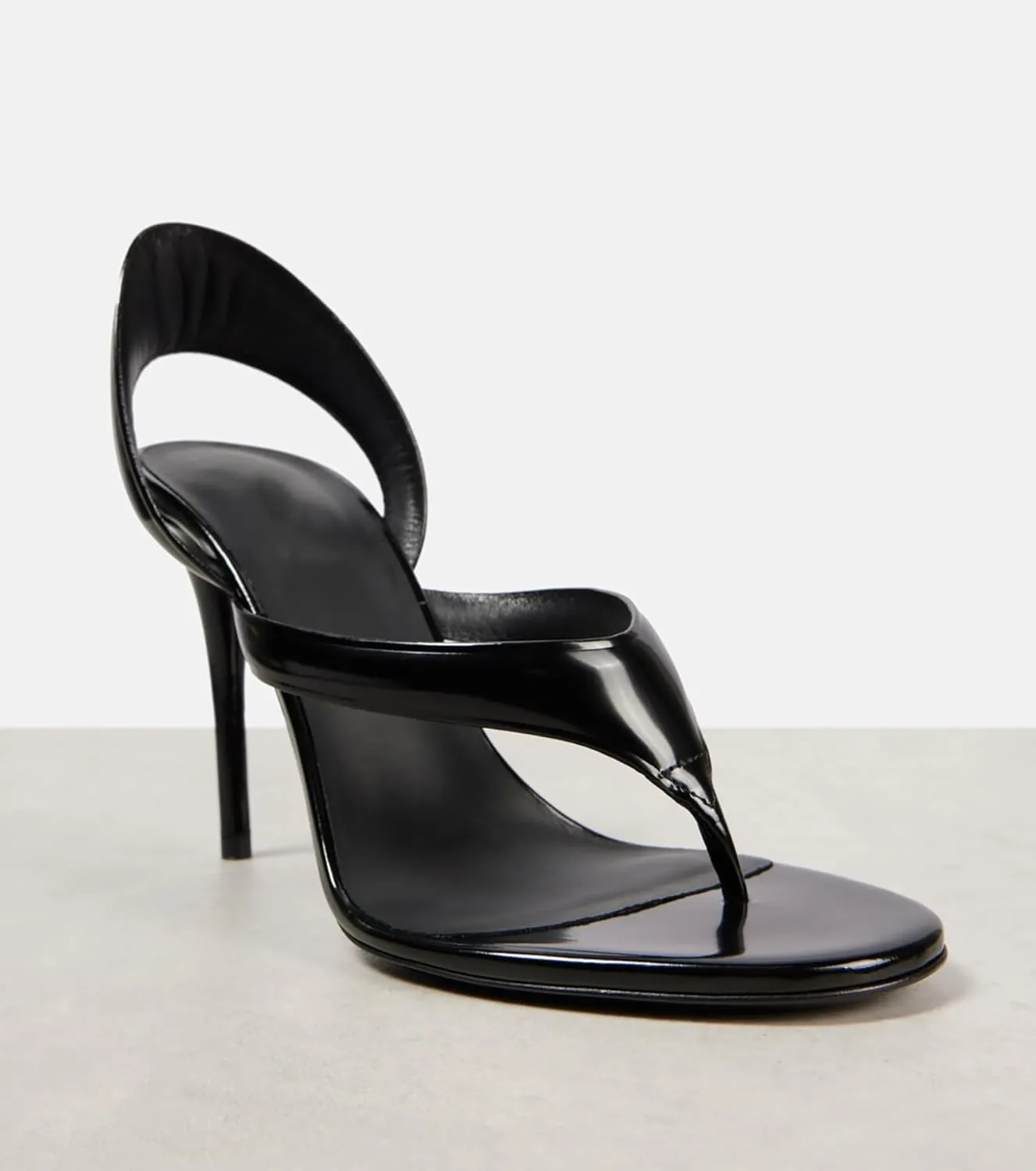 Women's Flip Flop High Heel Sandals Metallic Leather Stiletto High Heels Strappy Summer Dress Shoes For Ladies Wedding Party