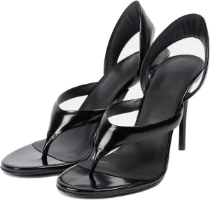 Women's Flip Flop High Heel Sandals Metallic Leather Stiletto High Heels Strappy Summer Dress Shoes For Ladies Wedding Party