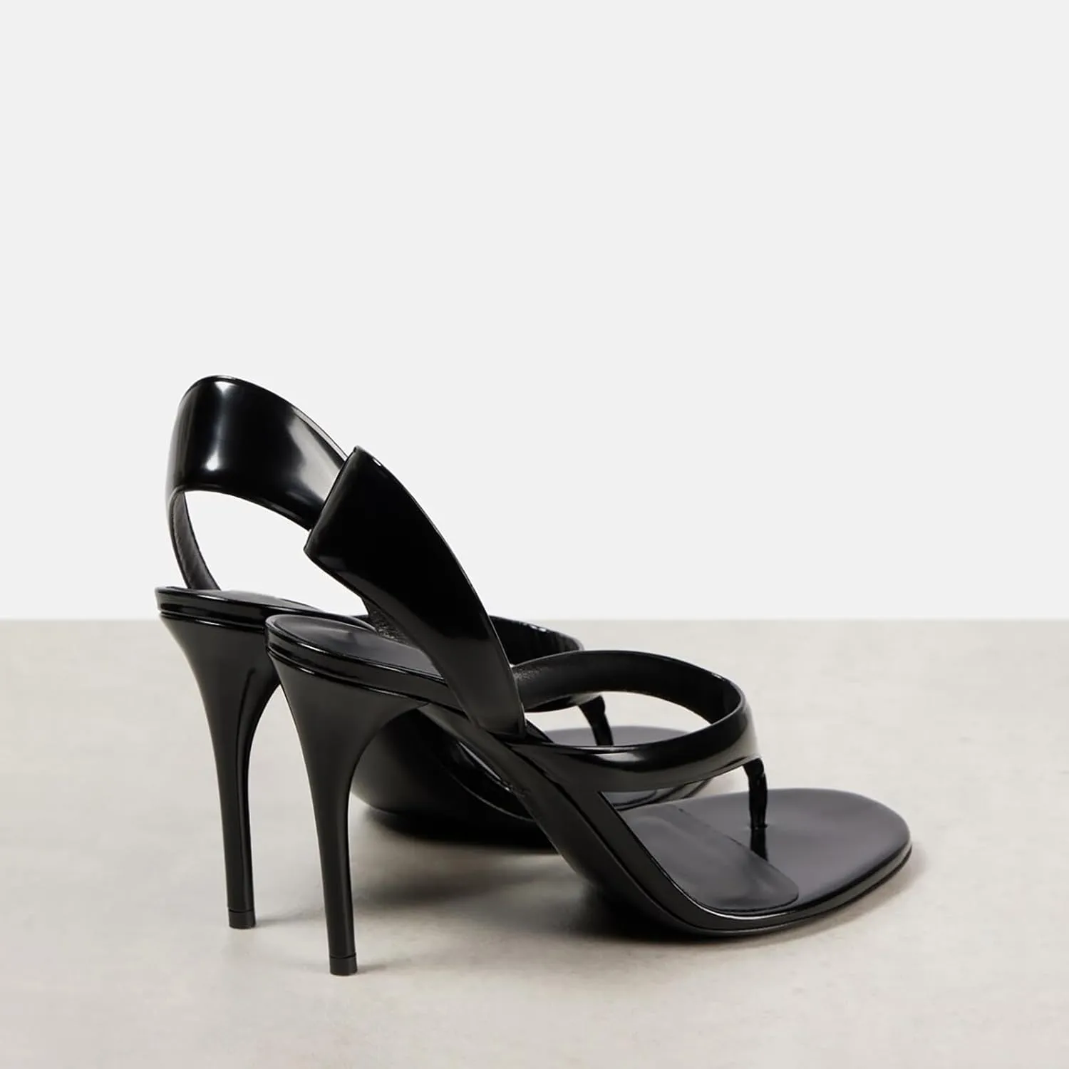 Women's Flip Flop High Heel Sandals Metallic Leather Stiletto High Heels Strappy Summer Dress Shoes For Ladies Wedding Party