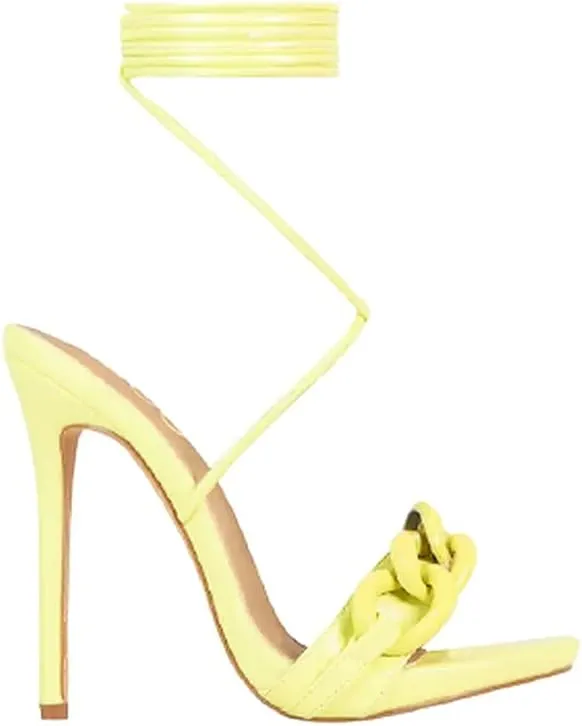 Women's Open Toe Lace up High Heel Sandals