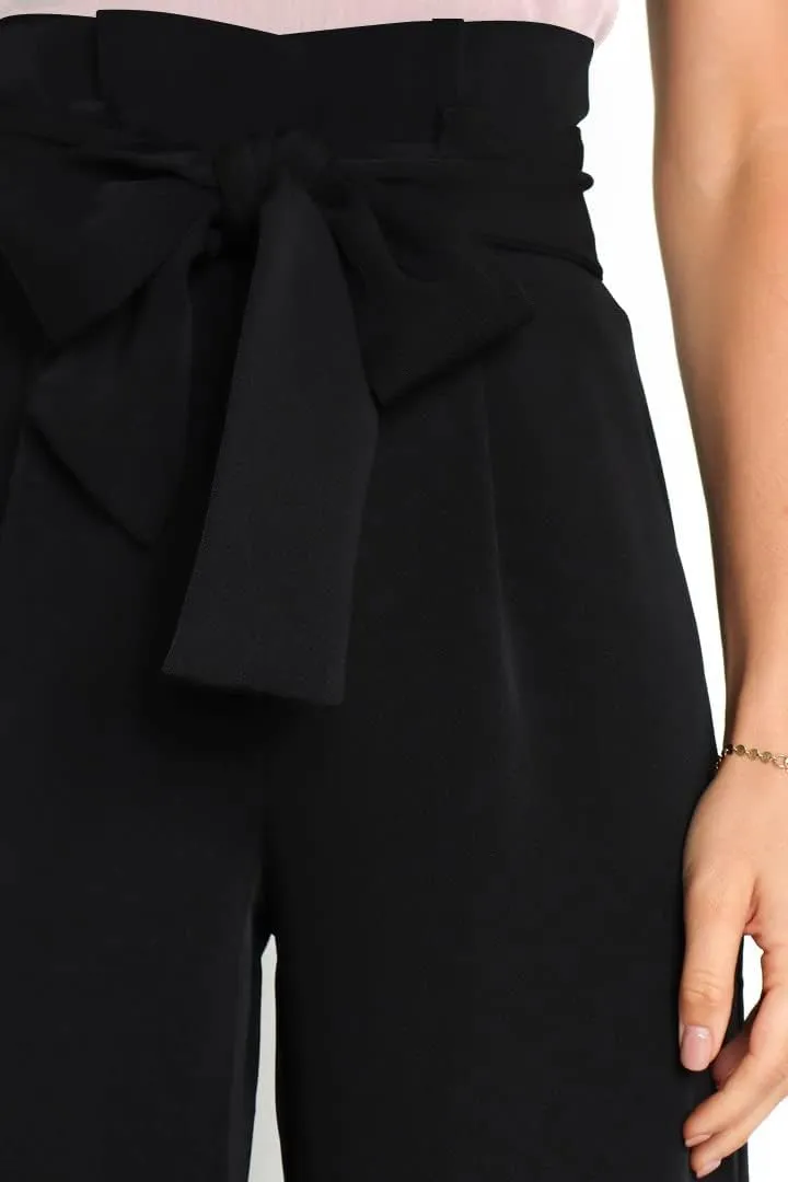 Women's Pants Casual High Waist Straight Wide Leg Pants for Women Adjustable Tie Knot Loose Trousers with Pockets