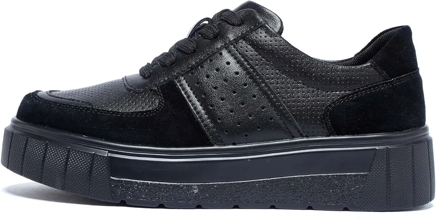 Women's Skateboard Shoes Fashion Sneakers Women's Classic Lace Up Casual Walking Shoes Outdoor Slip Resistant Platform Shoes-Fashion Women's Shoes