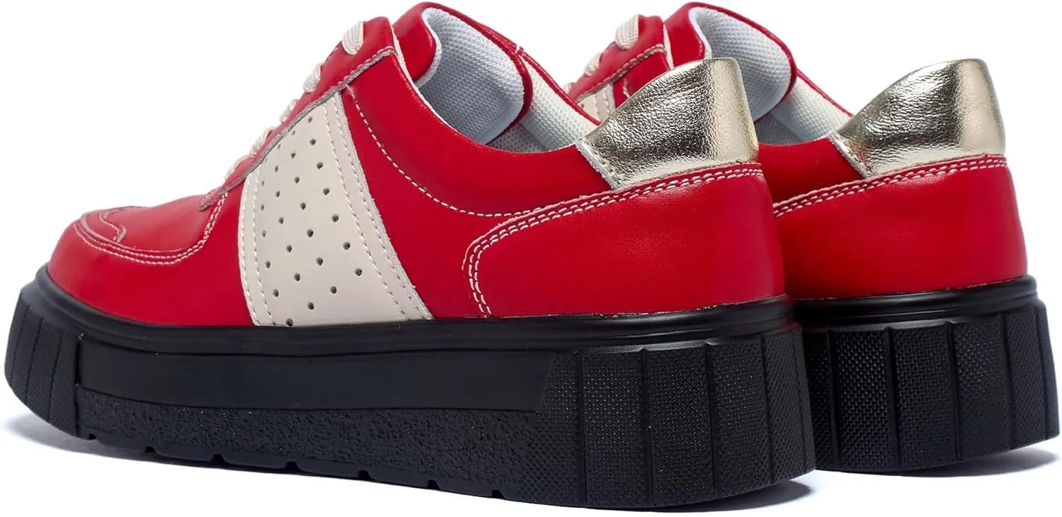 Women's Skateboard Shoes Fashion Sneakers Women's Classic Lace Up Casual Walking Shoes Outdoor Slip Resistant Platform Shoes-Fashion Women's Shoes