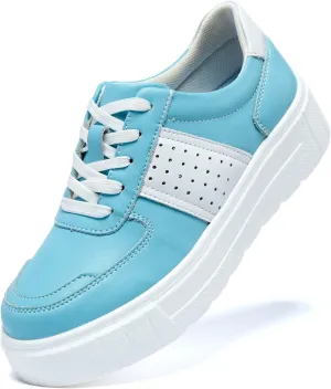 Women's Skateboard Shoes Fashion Sneakers Women's Classic Lace Up Casual Walking Shoes Outdoor Slip Resistant Platform Shoes-Fashion Women's Shoes