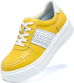 Women's Skateboard Shoes Fashion Sneakers Women's Classic Lace Up Casual Walking Shoes Outdoor Slip Resistant Platform Shoes-Fashion Women's Shoes