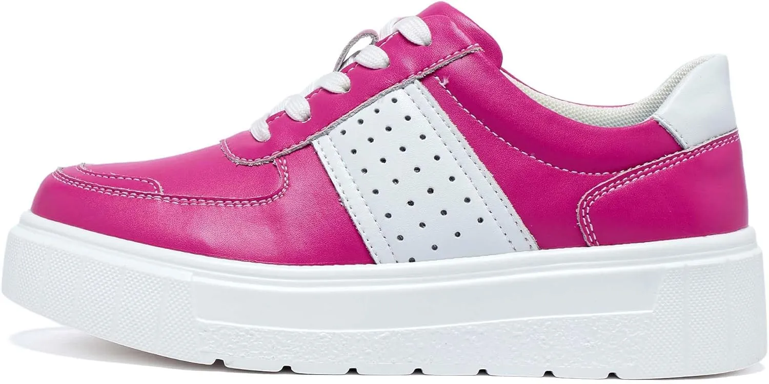 Women's Skateboard Shoes Fashion Sneakers Women's Classic Lace Up Casual Walking Shoes Outdoor Slip Resistant Platform Shoes-Fashion Women's Shoes