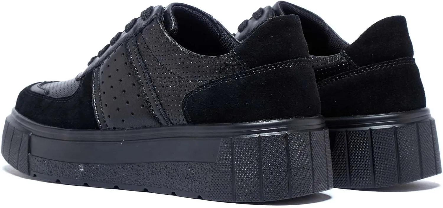 Women's Skateboard Shoes Fashion Sneakers Women's Classic Lace Up Casual Walking Shoes Outdoor Slip Resistant Platform Shoes-Fashion Women's Shoes