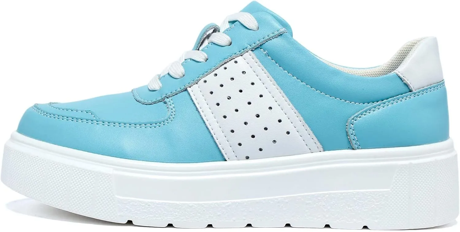 Women's Skateboard Shoes Fashion Sneakers Women's Classic Lace Up Casual Walking Shoes Outdoor Slip Resistant Platform Shoes-Fashion Women's Shoes