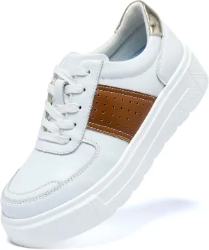 Women's Skateboard Shoes Fashion Sneakers Women's Classic Lace Up Casual Walking Shoes Outdoor Slip Resistant Platform Shoes-Fashion Women's Shoes