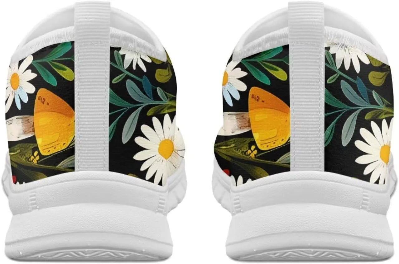 Women's Sneakers Casual Low Top Running Sneaker Flat Breathable Slip On Soft Holiday Play Athletic Shoes for Womens