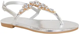 Womens T-Strap Buckle Flats Sandals