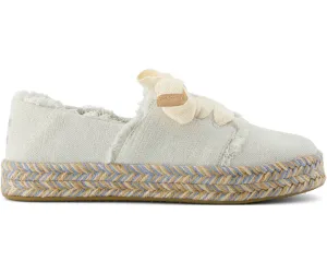 W's Carolina Lace-Up Textured Denim/Fray - White Onyx