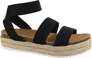 YOKI CHIARA-10 Women’s Sandal Platform Espadrille Wedge, Strappy Sandals for Women, Platform Sandals Women, Summer Sandals
