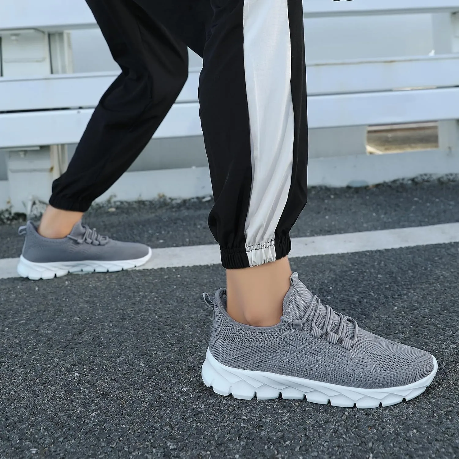 ZGPWZWL Mens Running Shoes Fashion Sneakers for Walking Tennis Gym Shoes Slip On Lightweight and Comfortable